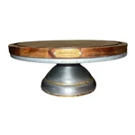 Hearth & Hand With Magnolia Wood Metal Farmhouse Cake Stand Pedestal Rustic Fs. Fixed Price $39.99.