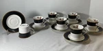 Ebony Garden By Mikasa 14PIECES 7 - 3" Flat Cups (204) & Saucers (205) Century. Fixed Price $79.99.