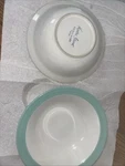 Lot 2 Martha Stewart Foam Sea Green Turquoise Stoneware Soup Cereal Salad Bowls. Fixed Price $23.25.