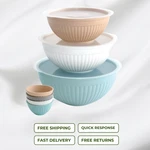 Nordic Ware 10 Piece Microwavable Bowl Set With Covers Free Shippi. Fixed Price $45.29.