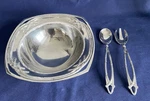 Lenox British Colonial 3 Piece Salad Set Metal Serveware #6217814. Fixed Price $25.00.