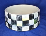 Mackenzie Childs Courtly Check Enamel Large Pet Dish. Fixed Price $47.50.