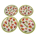 Temptations By Tara Fall Leaf White Dinner Plates Set Of 4 10.5" Stoneware. Fixed Price $49.99.