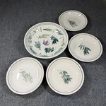 Williams Sonoma Culinary Herbs 5 Piece Serving Pasta Salad Bowl Set Portugal. Fixed Price $115.00.