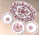 Le Cadeaux Melamine Red Rooster 16" Platter 2 Cereal Salad Bowl. Fixed Price $48.75.