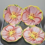 Jardin Ambiance Collection By Nanette Vacher Set Of Four 8" Salad Plates. Fixed Price $30.00.