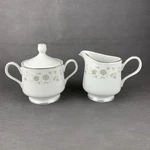 Vintage Carlion China Andover 482 Sugar Bowl Lid Creamer Set Japan - Mint. Fixed Price $23.20.