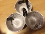 Max Studio Spiderweb Raven Bat Melamine Triple Trio Bowls Dish Handle Halloween. Fixed Price $56.66.