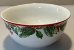 New Royal Norfolk Happy Holidays Holly/berry Cereal Christmas Snack 6" Bowl. Fixed Price $8.09.