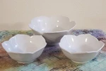Bia Cordon Bleu Set Of 3 Lotus Solid White Nesting Bowls 6" & 4.75". Fixed Price $26.99.
