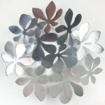 Ikea Stockholm Monika Mulder Bowl Centerpiece Stainless Steel Floral Leaf 17". Fixed Price $27.99.