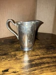 1950"S Grand Silver Co. Wear Brite Nickel Small Creamer 3 Tall Weighs 6OZ. Fixed Price $12.00.