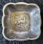 International Silver Art Deco Nut Bowl Antelope Palm Tree Plated 8148. Fixed Price $17.09.