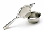 Sunnex Retro Tea Strainer And Drip Bowl Stainless Steel Infuser Kitchen Utensil. Fixed Price $12.95.