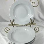 Delco Ceramico Porcelain Rimmed Soup Bowls White 9 X 1.5 Set Of Restaurant. Fixed Price $41.87.