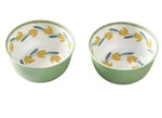 Two (2) Better Homes & Gardens Melamine 2.25 X 4.65 Dip Bowl Set Flowers. Fixed Price $20.00.