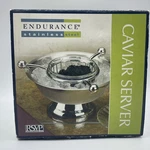 Rsvp Endurance Stainless Steel Caviar Server With Glass Inner Bowl- Light Use. Fixed Price $23.20.