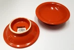 Crate & Barrel Set Of 2 Orange Cupcake Pedestal Ramekin Bowls 669-480 New. Fixed Price $23.99.