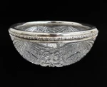 Gorham Sterling Silver And Crystal Cut Glass Bowl #1591D 1904. Fixed Price $285.00.