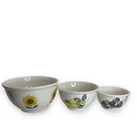 Set Of 3 Cordon Bleu Bia Mixing Bowls Fruit Flowers Floral. Fixed Price $35.71.