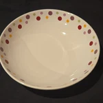 Pampered Chef Simple Additions Polka Dot Ceramic Bowl. Fixed Price $17.00.