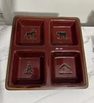 Home Studio Woodland Collection 12 1/2 Serving Tray Forest Theme Moose Bear. Fixed Price $34.98.