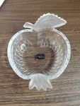Studio Nova Crystal Apple Delight Frosted Leaf Vintage 6 1/2" Candy Bowl. Fixed Price $21.62.