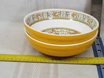 Set Of 2 Le Cadeaux Melamine Yellow Rooster Soup Cereal Pasta Bowls. Fixed Price $97.06.