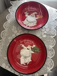 Certified International Tracy Flickinger Chef Bowls Set 2 9.5 Bread & Salad. Fixed Price $45.00.