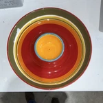 Jcpenney Home Collection Striped Colorful Ceramic Serving Bowl, Round, Shiny. Fixed Price $19.33.