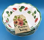Primrose Vintage Melamine Strawberry Fields 4.5" Dessert Bowls (set Of 4) New. Fixed Price $11.43.