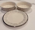2- Lenox Snow Lily Fruit Dessert Salad Bowls 5-3/8" 1 Bread Plate Excellent Cond. Fixed Price $39.00.