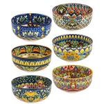 Henten Home Ceramic 28 Oz Soup Boho Style Cereal Set Colorful. Fixed Price $73.58.