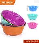Colorful 6-PACK Snack Bowls 1.8L Microwave & Dishwasher Safe For Family Fun. Fixed Price $31.97.