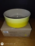 Creuset Large 2.25 Quart Soleil Yellow Souffle Dish. Fixed Price $125.00.