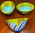 Set Of 3 Little Foreside Ceramic Hand Painted Bowls. Fixed Price $9.00.