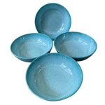Bungalow No 10 Set Of 4 Melamine Salad Bowls 7.5IN Aqua Blue Crackle Finish New. Fixed Price $29.95.