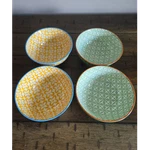 Bia Ooh La Floral Ceramic Small Bowl Set Of 4 Green Yellow Microwave Safe. Fixed Price $11.00.
