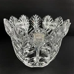 Fifth Avenue Crystal Clear Serving Bowl Portico Fern Leaf Poland 24% Lead 9". Fixed Price $40.99.