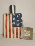 Tote+able 4 Oz. Canvas Flexible Foldable Flask And Shot Glass - American Flag. Fixed Price $14.50.
