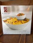 B. Smith With Style 2-TIER Chip Dip Set Porcelain Bowls Iron Stand. Fixed Price $15.99.