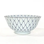 Vintage Japanese Noodle Soup Rice Bowls 6.25"D Porcelain Blue Made. Fixed Price $24.05.