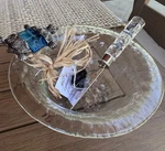 Mud Pie Recycled Art Glass Bowl With Metal & Turtle 6.5" Knife. Fixed Price $28.59.