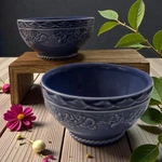 Bordallo Pinheiro Set Of 2 Seashell Service Blue Soup/cereal Bowls. Fixed Price $34.00.