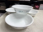 Set Of Corelle Friendship Soup Cereal Salad Bowls 6-1/4" White Blue Floral. Fixed Price $14.99.