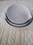 Vtg Dansk White Melamine Mixing Nesting Bowls Rare Set Htf 2,3,4 Qt. Fixed Price $49.99.
