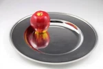 Jean Couzon Acier Inox Beaded Edge Stainless Steel Round Bowl Or Tray France. Fixed Price $28.25.