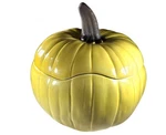 Harvest Yellow Ceramic Pumpkin Lidded Bowl Crate & Barrel Thanksgiving Autumn. Fixed Price $29.99.