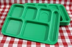 (4) Cambro - 6 Compartment Cafeteria Trays Camping Picnic Patio Lunch Day Care. Fixed Price $11.95.