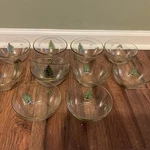 Spode Christmas Tree Serving Bowl Set Of 11 Clear Gold Band 5.5". Fixed Price $100.00.